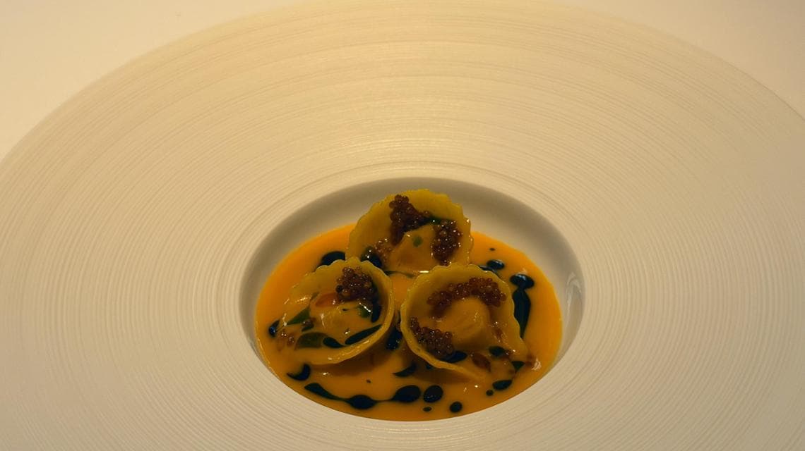 Ravioli carota e cavolo nero