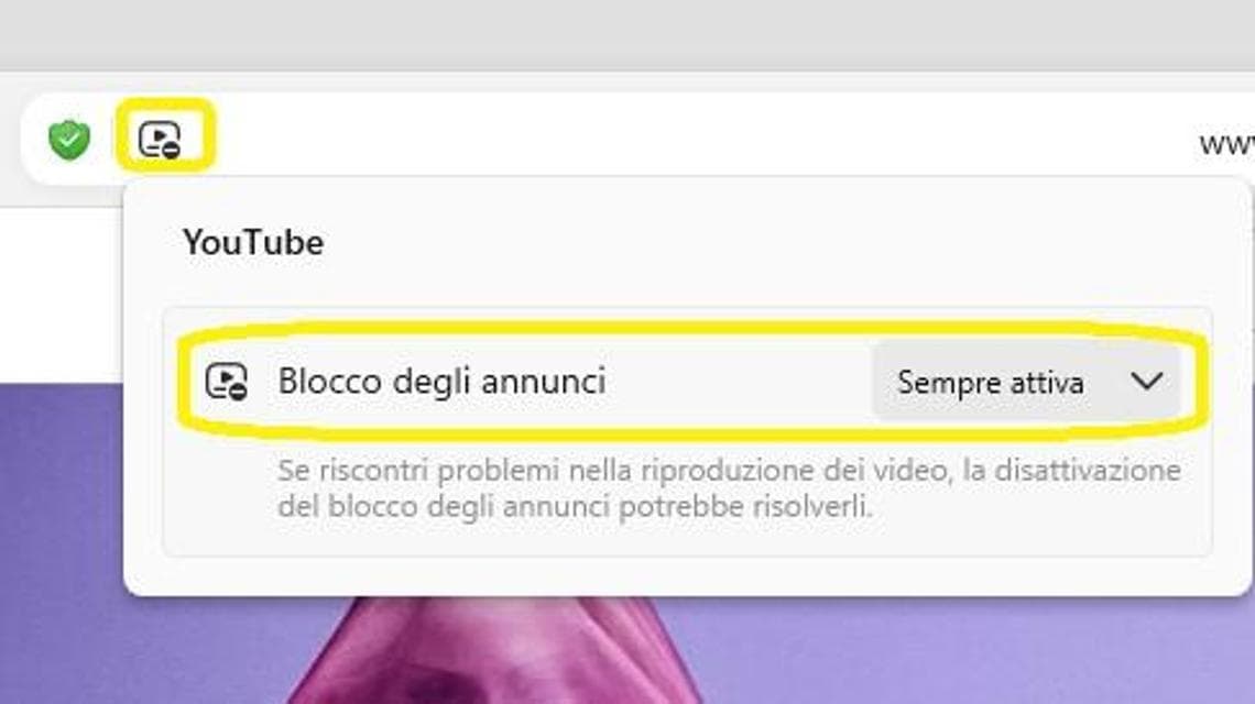 Su DuckDuckGo il blocco degli annunci sui video YouTube parte in automatico