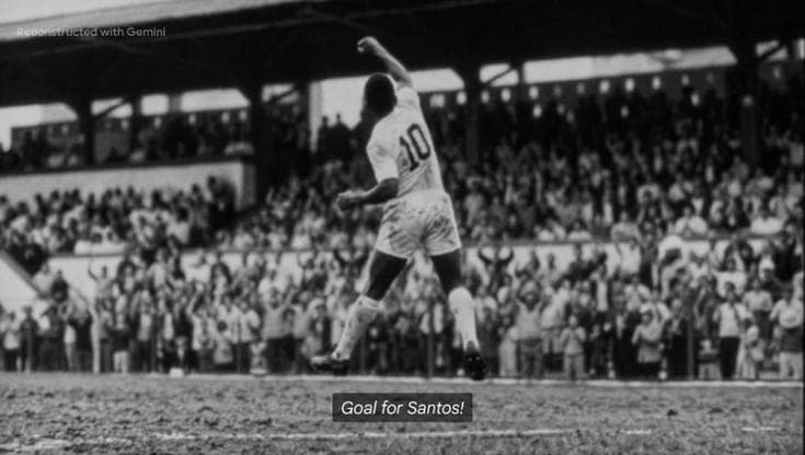 L'IA di Google ha ricostruito lo straordinario gol perduto di Pel&eacute;