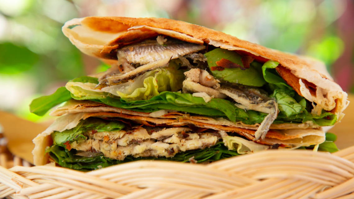 Nud e Crud, Rimini - Piada con sardoncini