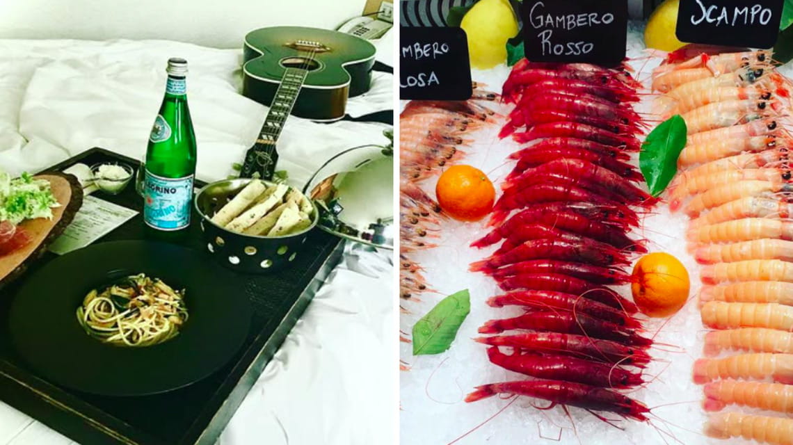 Anche dai social network si evince la passione di Alex Britti per l'enogastronomia