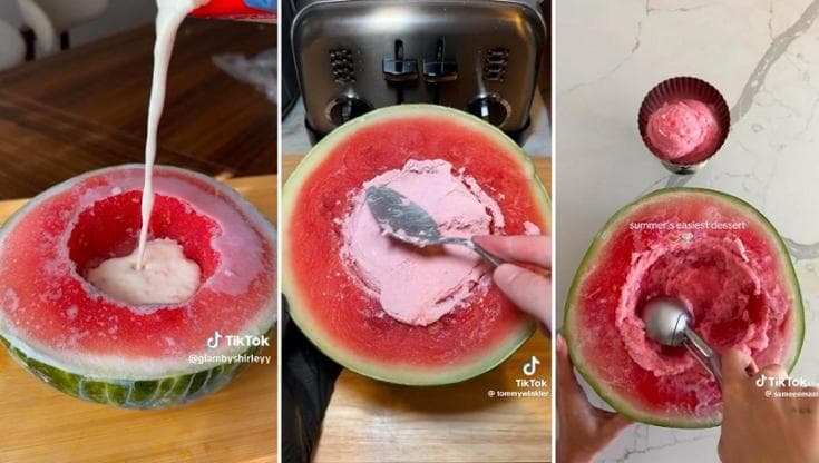 Il (finto) gelato all'anguria più virale dell'estate: bastano solo due ingredienti