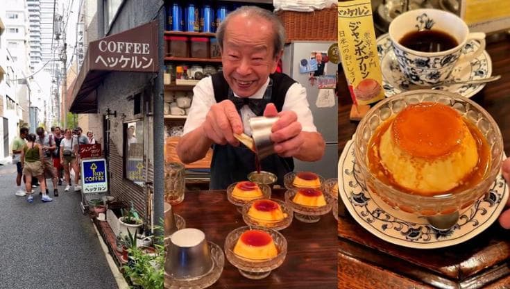 In fila per i budini più famosi di Tokyo: così li prepara un uomo di 83 anni