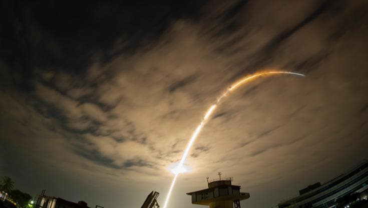 Il lancio di Flex e Sentinel-3C dalla base di Kourou, in Guyana Francese (foto: ESA)