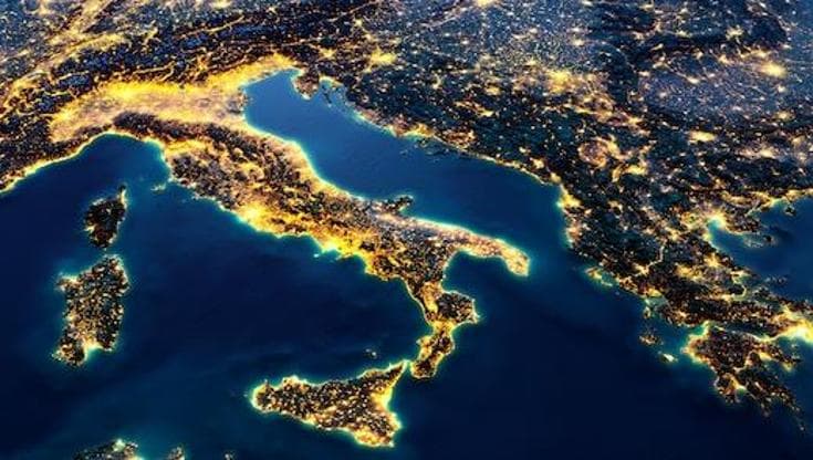 L'inquinamento luminoso lungo la Penisola