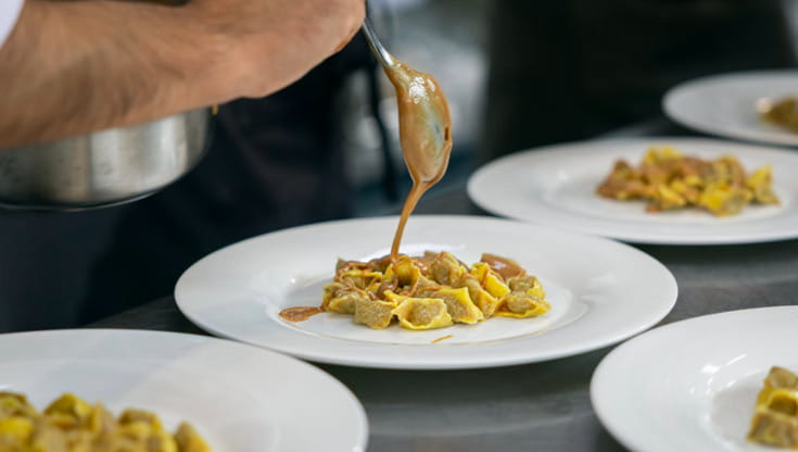 Uno dei piatti dell'edizione 2025 de Il Gusto per la Ricerca