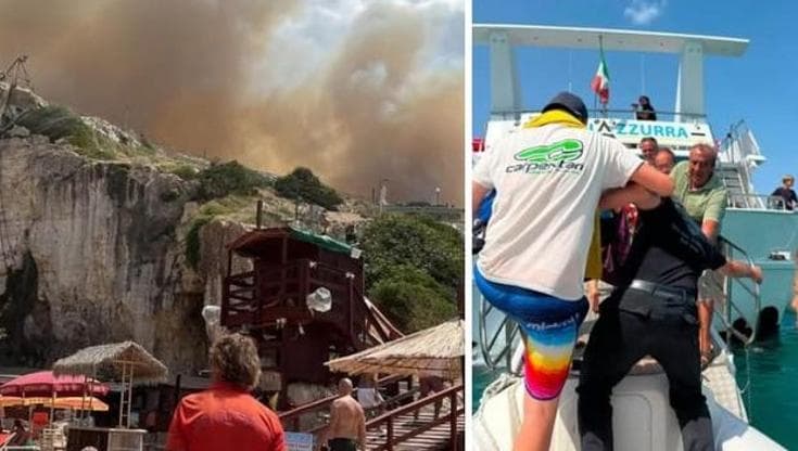 Grosso incendio minaccia lidi e hotel a Peschici, turisti evacuati. Stop treni su linea Adriatica