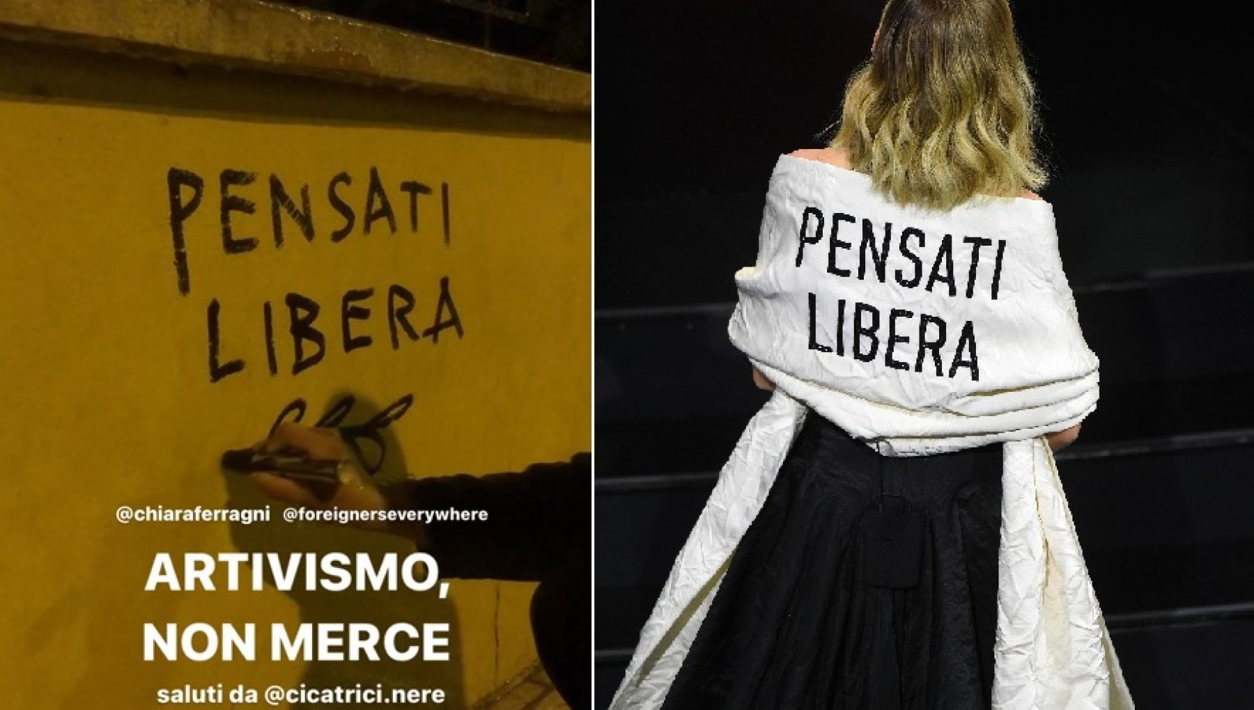 Pensati Libera Di Ferragni A Sanremo Lo Slogan Nasce A Bologna La 