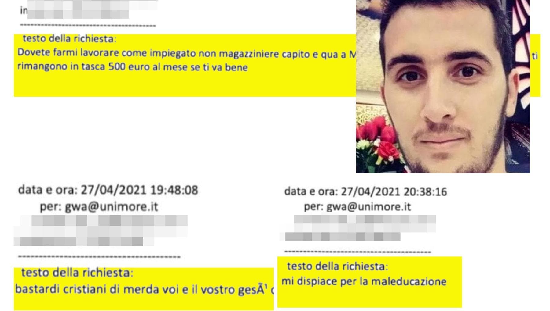 Modena, le email di El Koudri: “Bastardi cristiani”. Salvini: “E' italiano? Peggio mi sento”