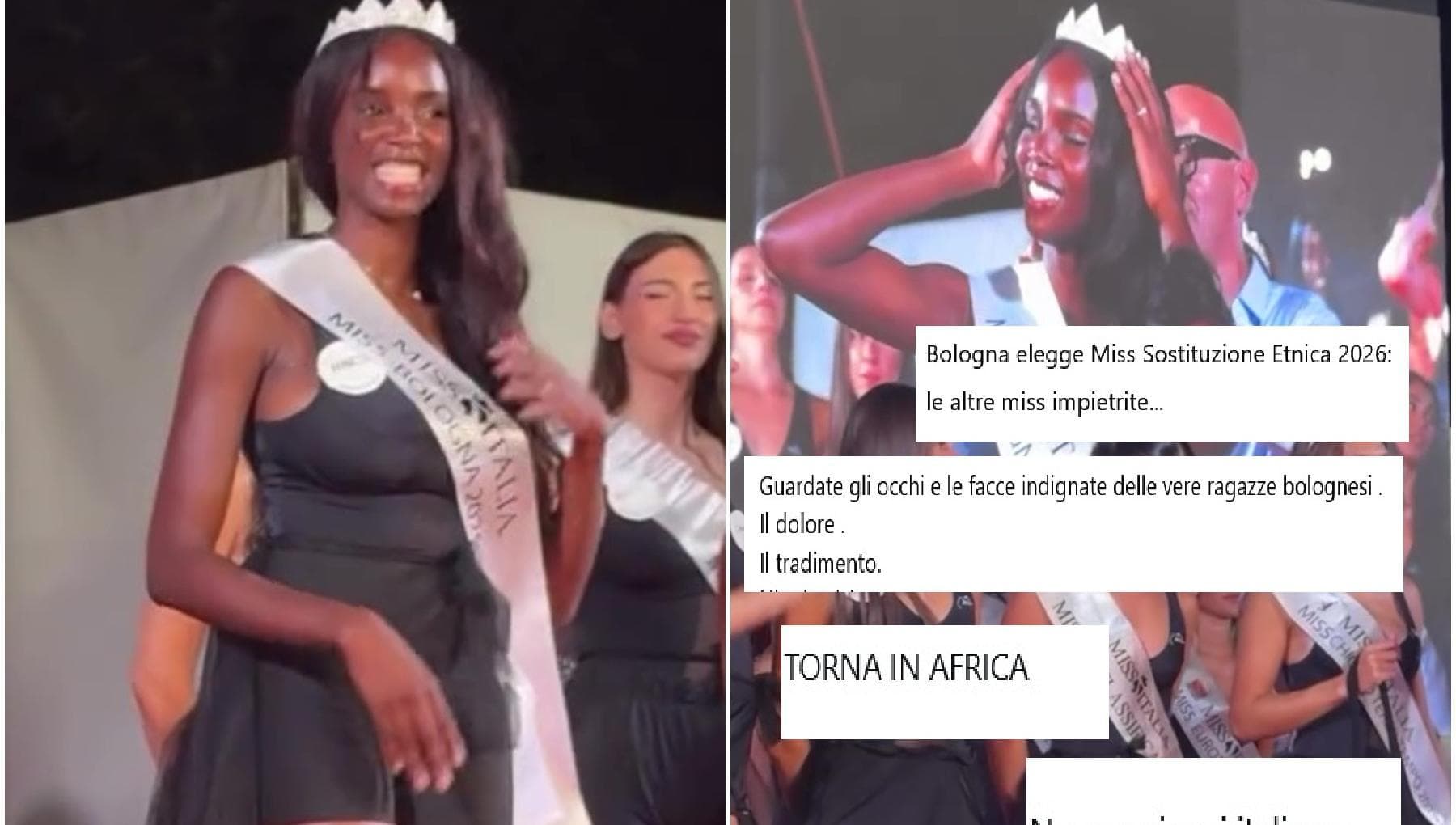 Marta Bunda, Miss Bologna 2026 seçildi, ten rengi nedeniyle ırkçı hakaretlere maruz kaldı