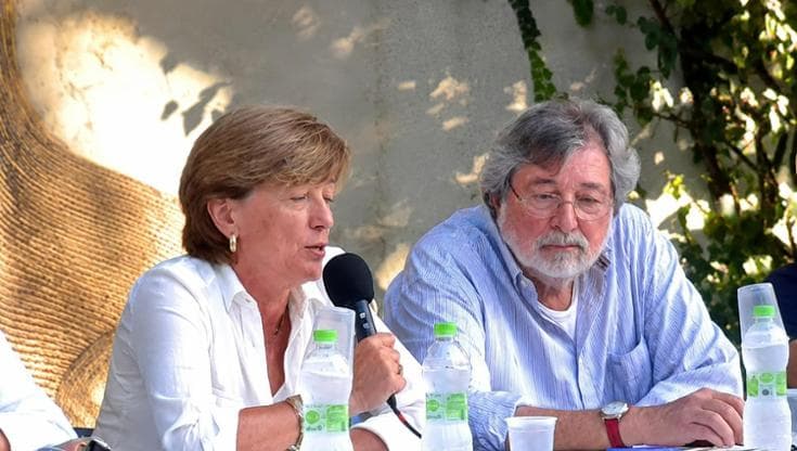 Gabriella Fenocchio con Francesco Guccini
