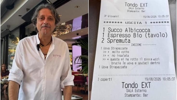 Copertina: Riccione, reintegrato il cameriere dello scontrino delle uova con sputo: “Accolto a braccia aperte”