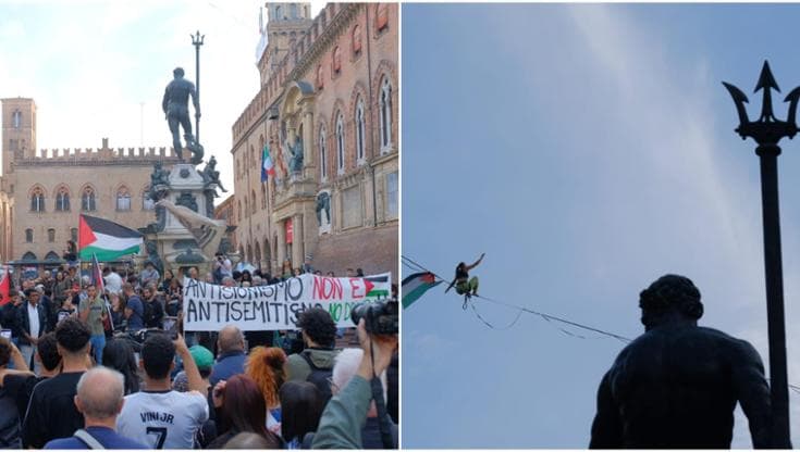 Bologna, in migliaia sfilano in centro per la Palestina e contro le aggressioni omofobe
