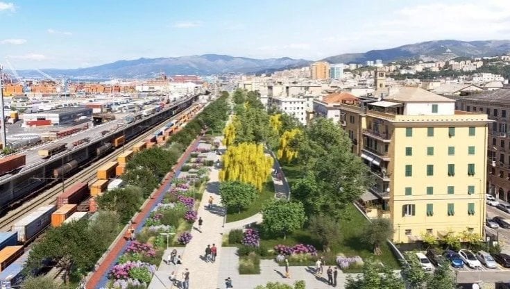 Genova La Copertura Di Lungomare Canepa E Il Parco Sotto Il Ponte Via genova-la-copertura-di-lungomare-canepa-e-il-parco-sotto-il-ponte-via