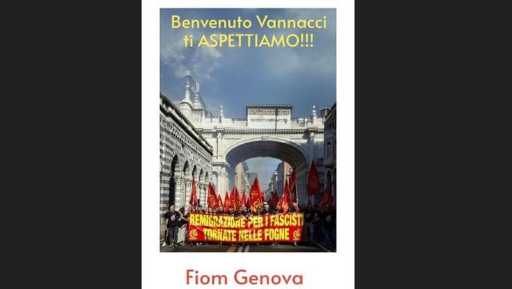 Vannacci a Genova, la Fiom: “Benvenuto, ci saremo e ti aspettiamo, fascisti remigrate nelle fogne”