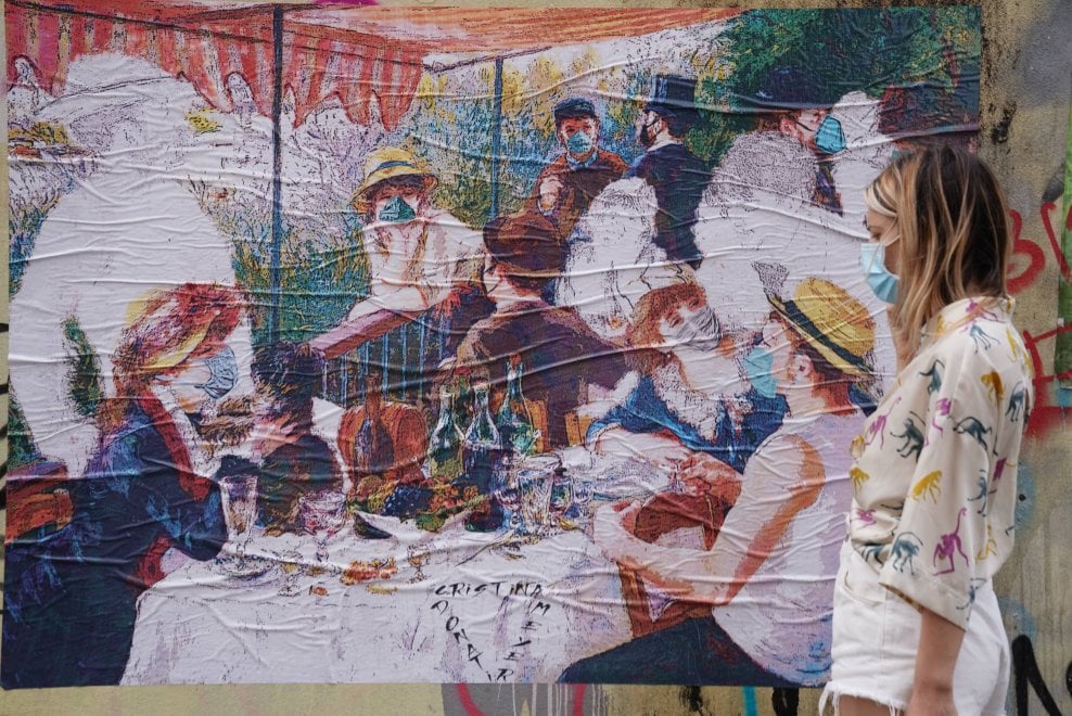 La colazione dei canottieri di Renoir in versione coronavirus: la