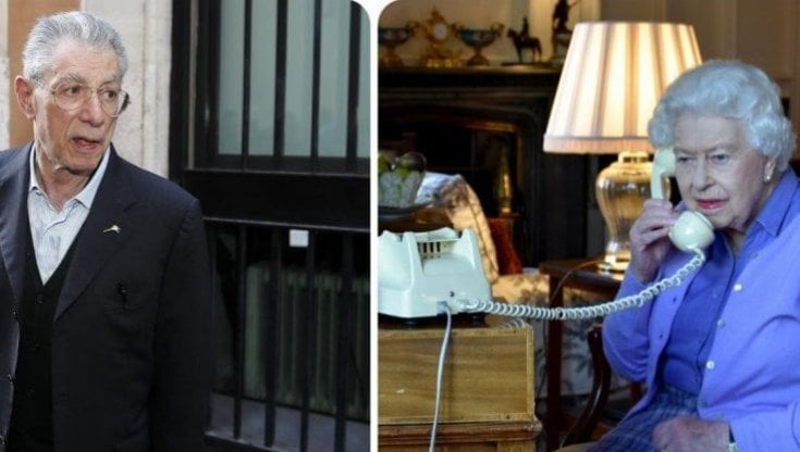 Umberto Bossi e la regina Elisabetta