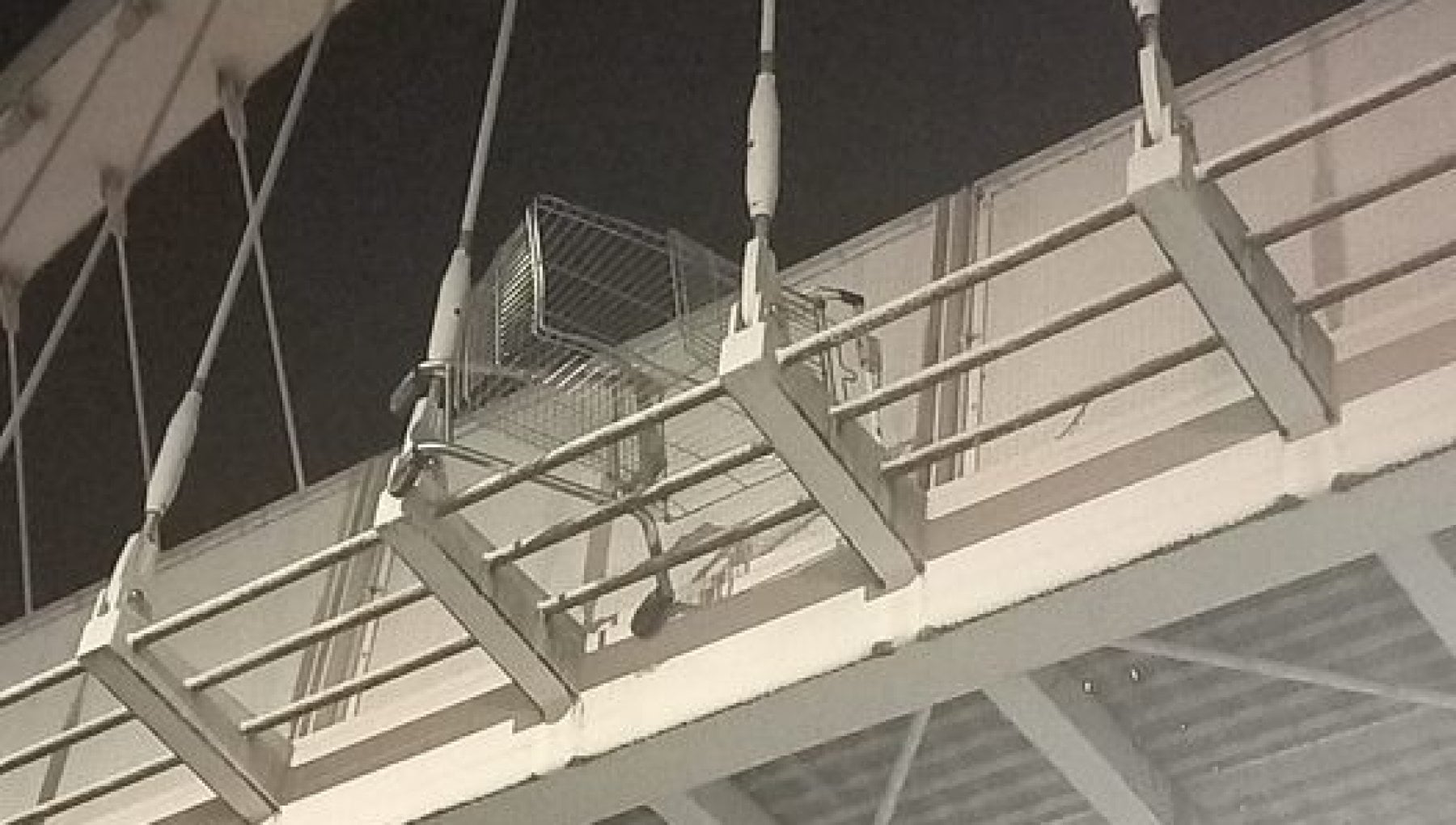 Lanciano un carrello della spesa da un ponte a Segrate, identificati ...