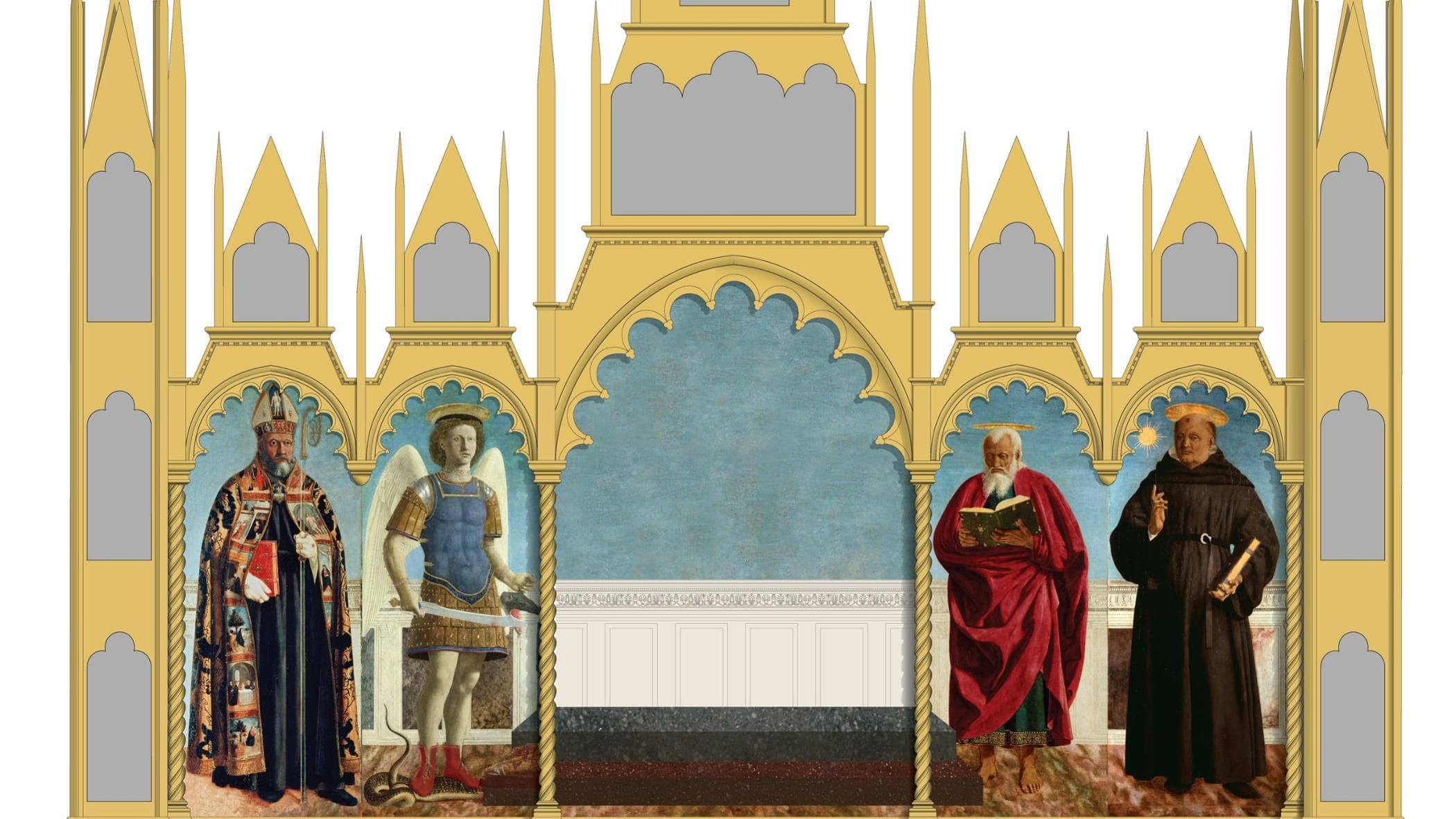 Piero Della Francesca Saint Nicholas Of Tolentino Poldi Pezzoli Panel