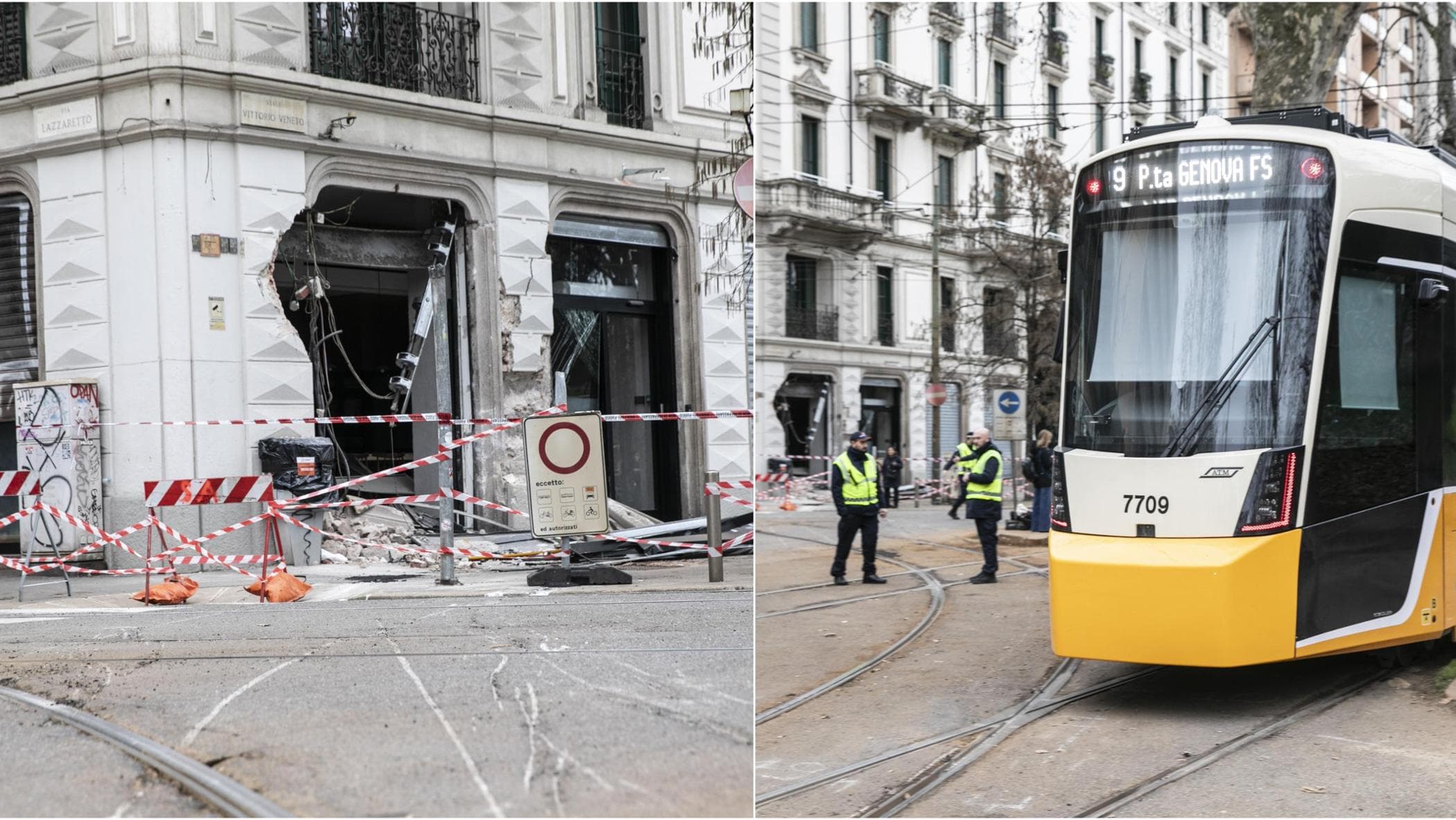 Tram deragliato, ripresa la circolazione. Sfollati per precauzione alcuni abitanti del palazzo