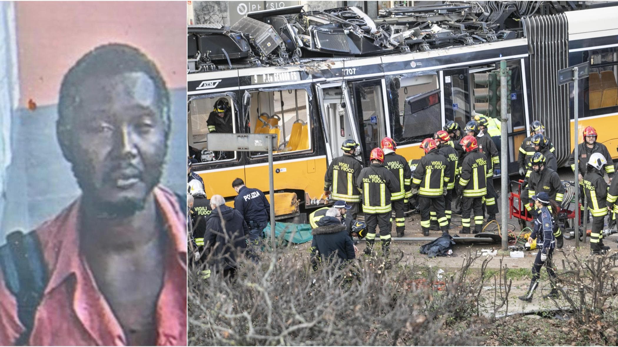 La vita agra del senzatetto Abdou Toure che aspettava la sera viaggiando sul tram deragliato