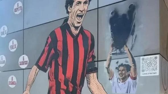 Vandalizzato per la seconda volta il murale dedicato a Franco Baresi: “Al peggio non c’è fine”