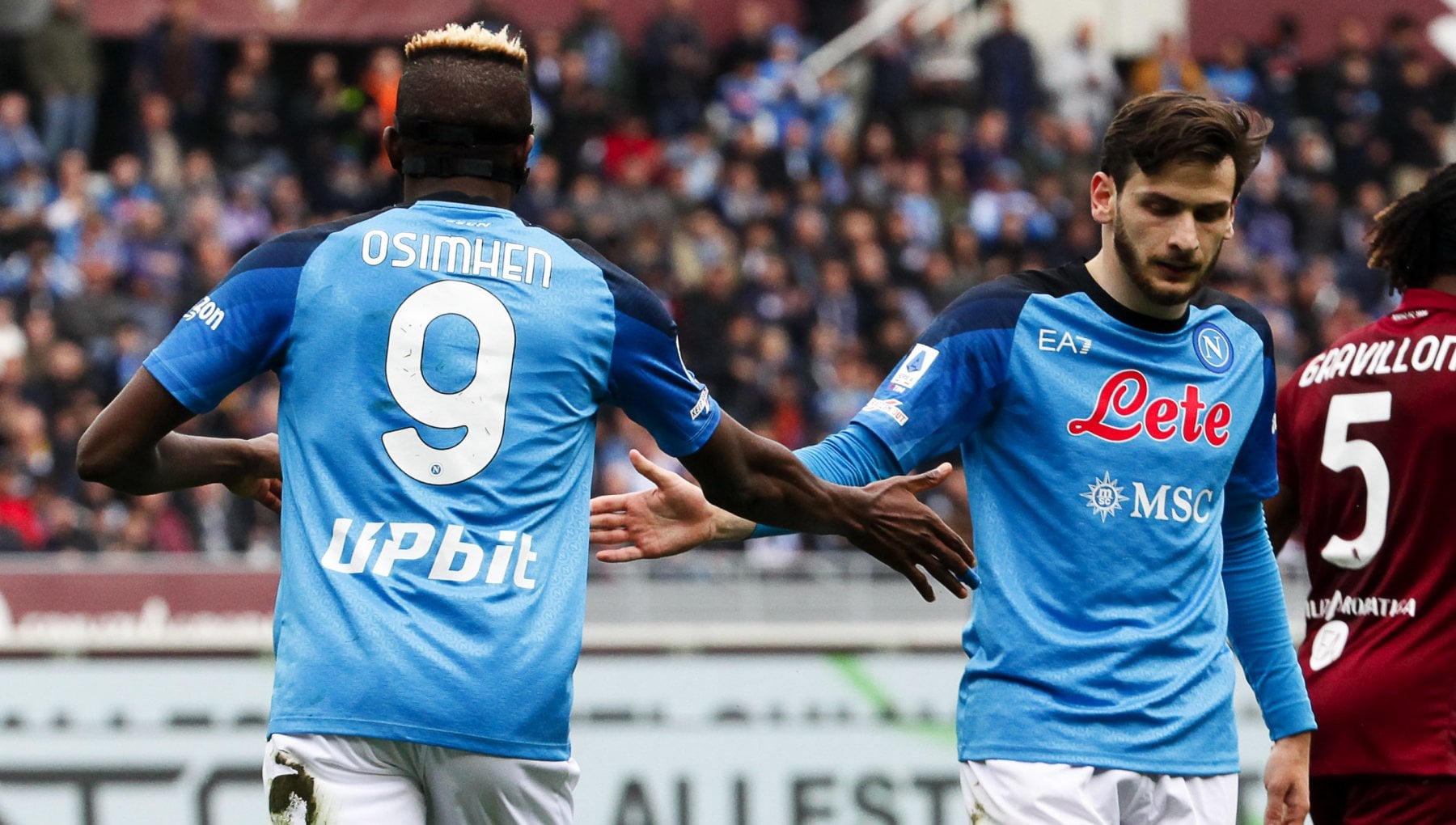 Napoli Osimhen Kvaratskhelia Coppia Da Pallone D oro De Laurentiis 
