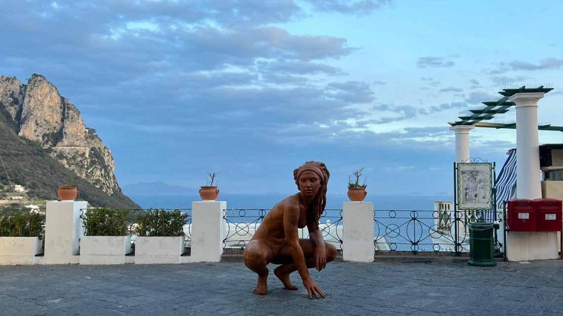 Statua Di Capra In Resina Per Esterni E Interni – Scultura Da Giardino Con Finitura Opaca E Dettagli Artigianali