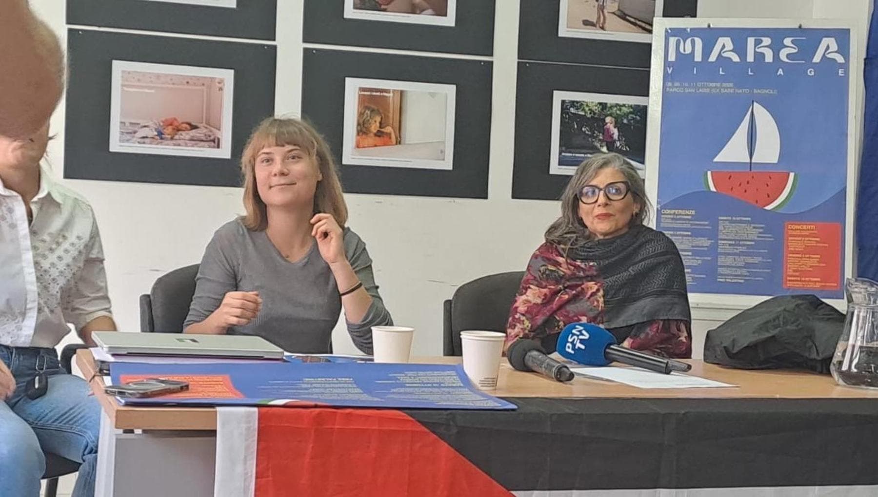 Greta Thunberg apoia Gaza em Nápoles: “Governo fascista, campos de concentração CPR”