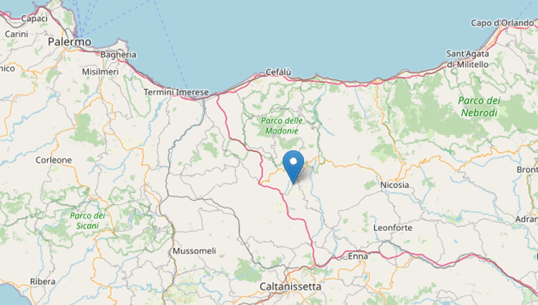 Terremoto in provincia di Palermo, serie di scosse nella notte: la più forte di magnitudo 3.7
