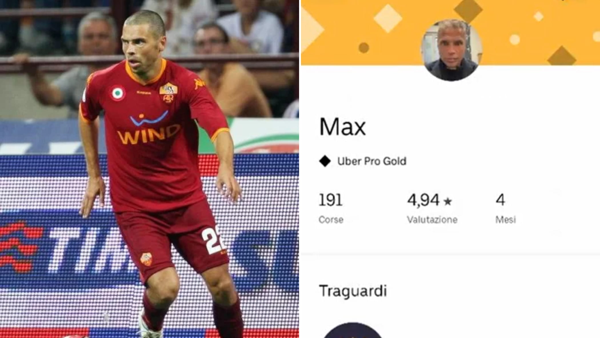 Max Tonetto, l’ex calciatore della Roma è diventato un autista Uber: ecco perchè