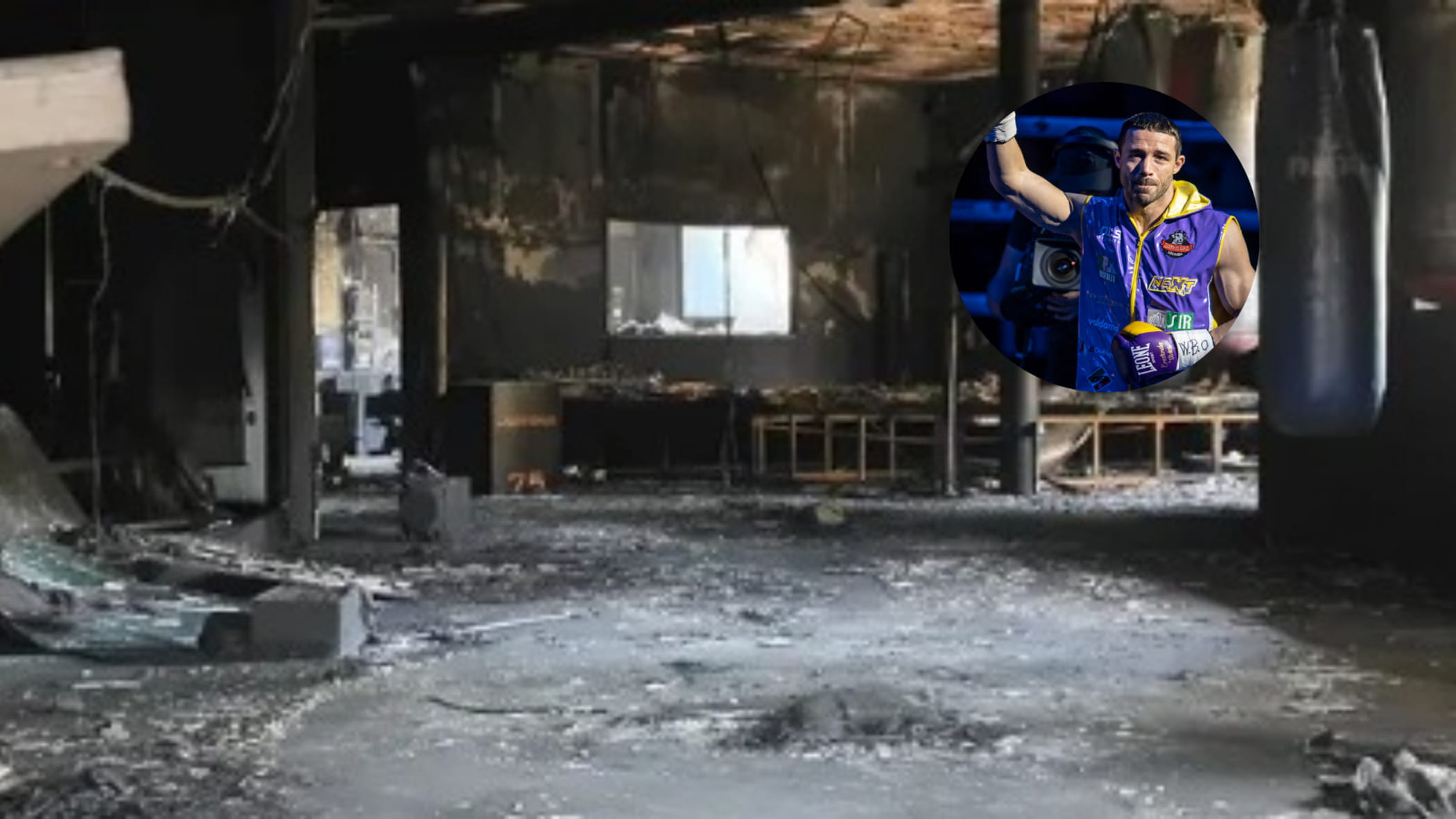 Incendio doloso distrugge la palestra di Giovanni De Carolis: un sogno di vent'anni in fumo — image 1