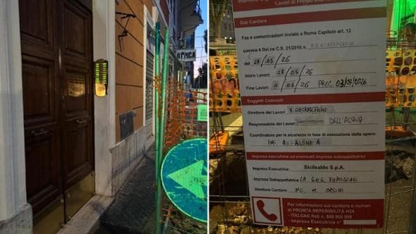 Flaminio, via del Vignola e la strettoia del cantiere Italgas