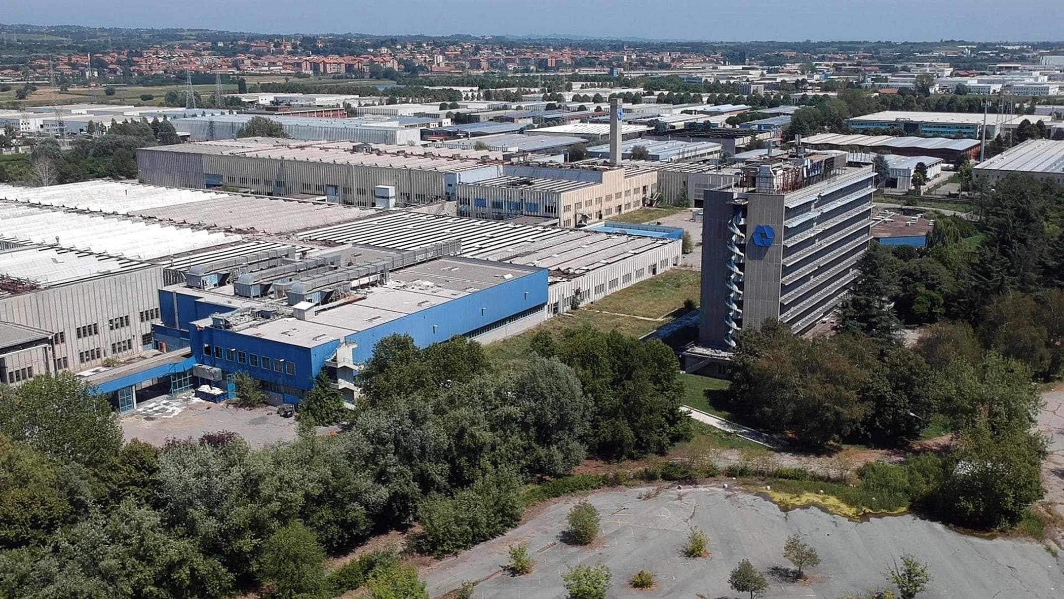 Lo stabilimento ex Ilte visto dall'alto
