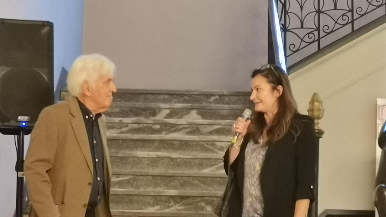 Giorgio Ramella con la critica d'arte Monica Trigona