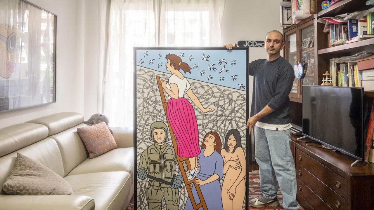 Nell’ufficio dell’avvocato Vottari diventato casa-studio di BR1: “Con l’arte do voce ai deboli”