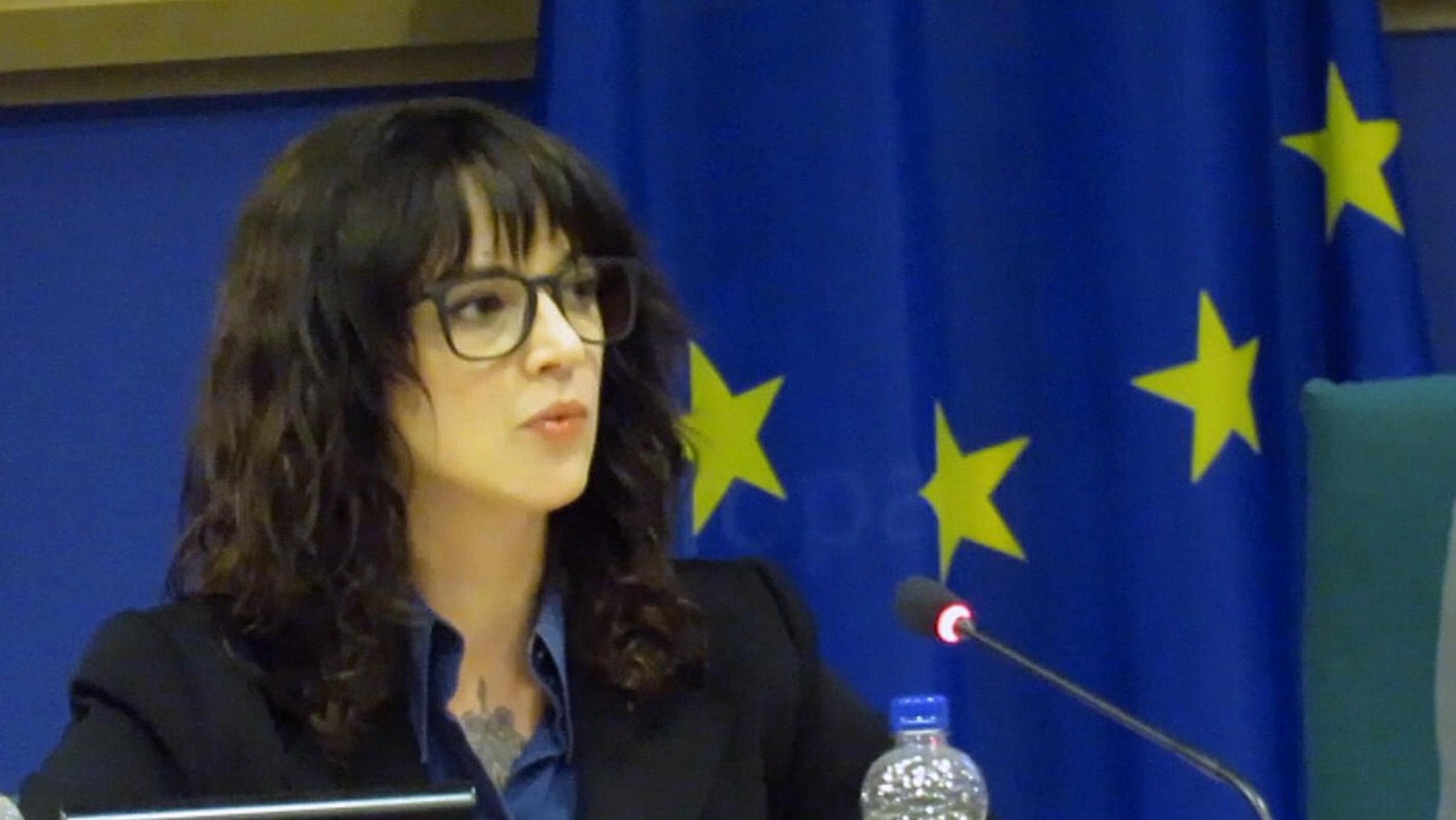 Asia Argento al Parlamento europeo 