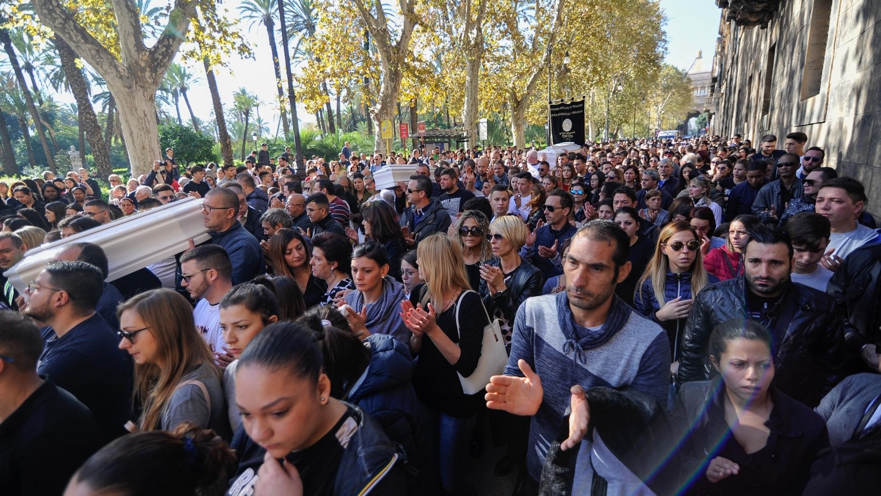 I funerali delle vittime a Palermo