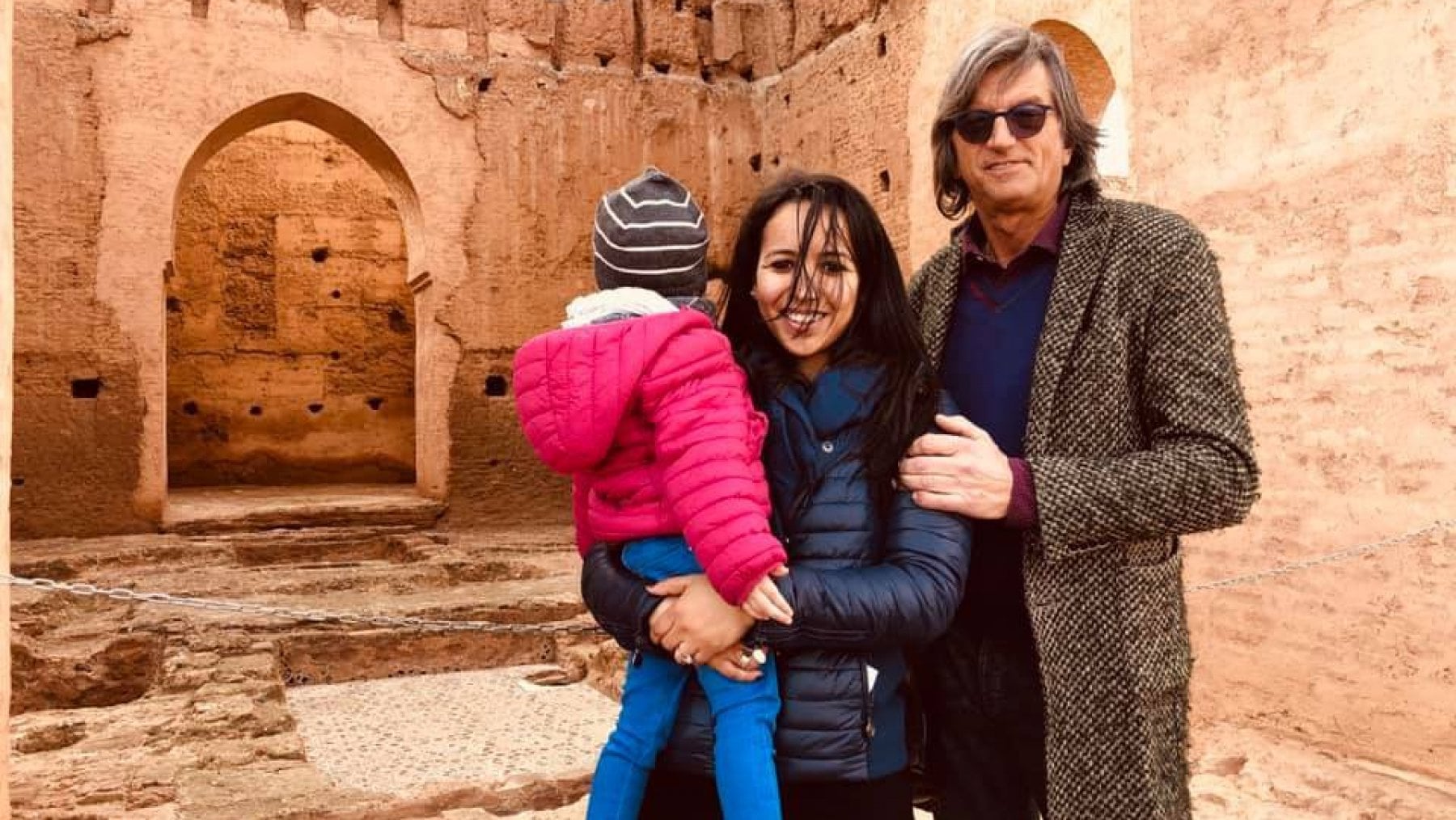Giacomo Lorenzo Botteri con la moglie e la figlia