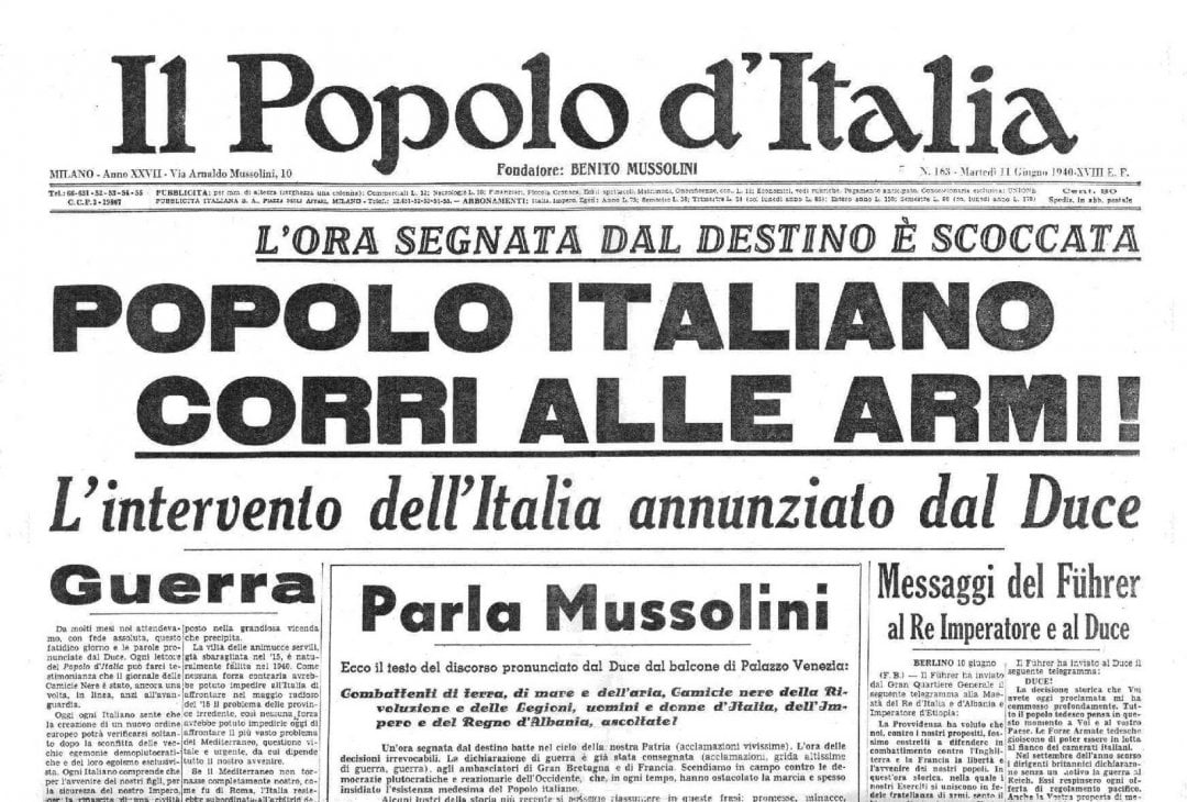 10 giugno 1940: quando l’Italia si consegnò alla guerra di Mussolini