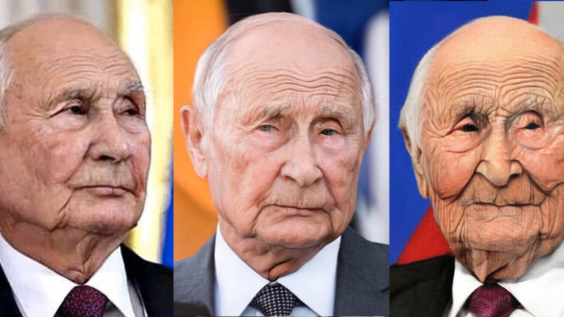 Il progressivo invecchiamento del presidente russo Vladimir Putin, secondo le previsioni di FaceApp