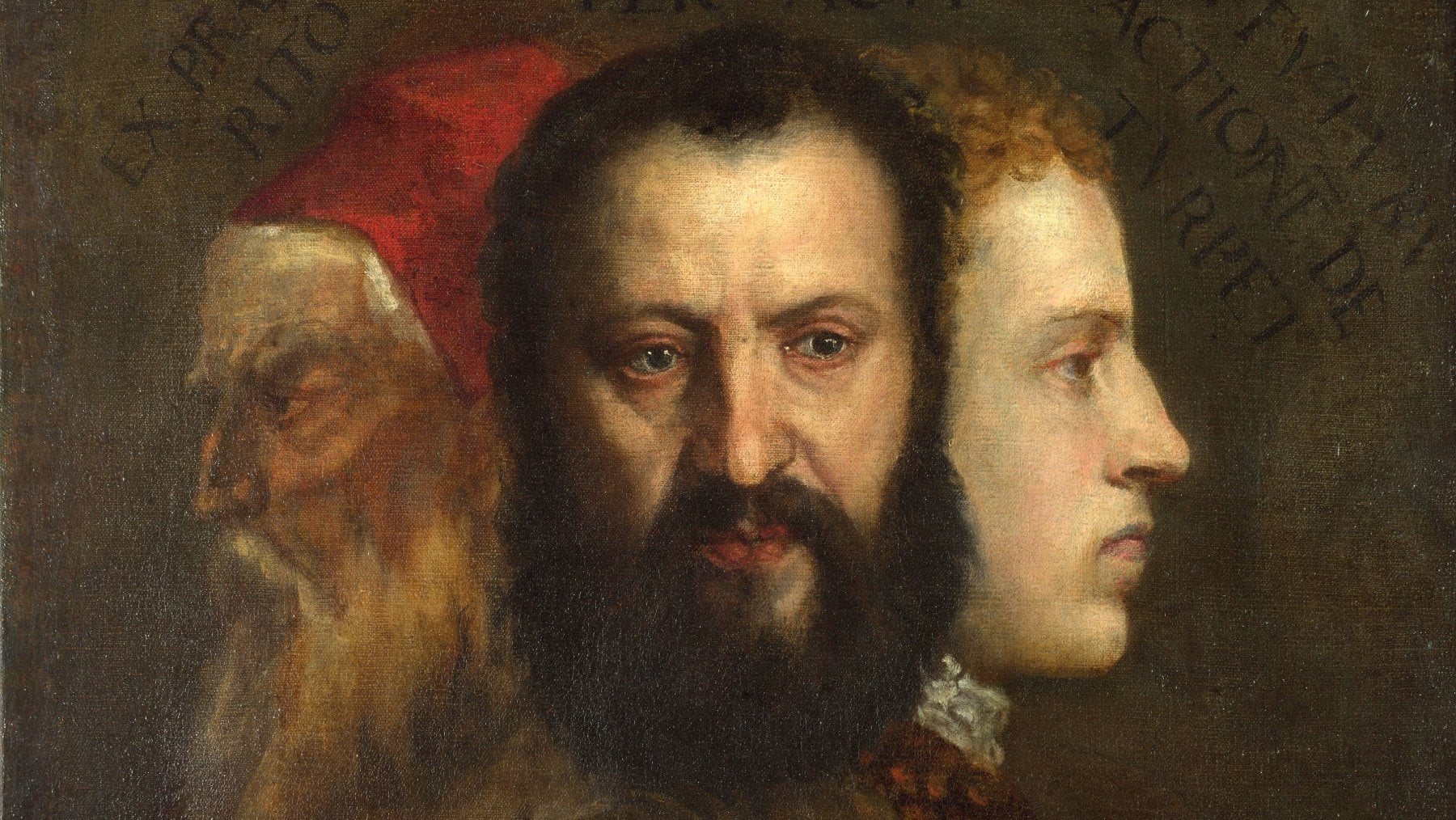 Tiziano, particolare dell'"Allegoria della prudenza" (National Gallery, Londra)