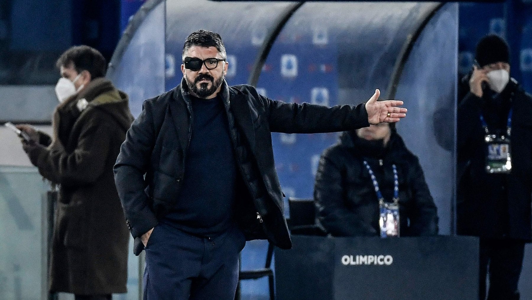 L'allenatore del Napoli Rino Gattuso