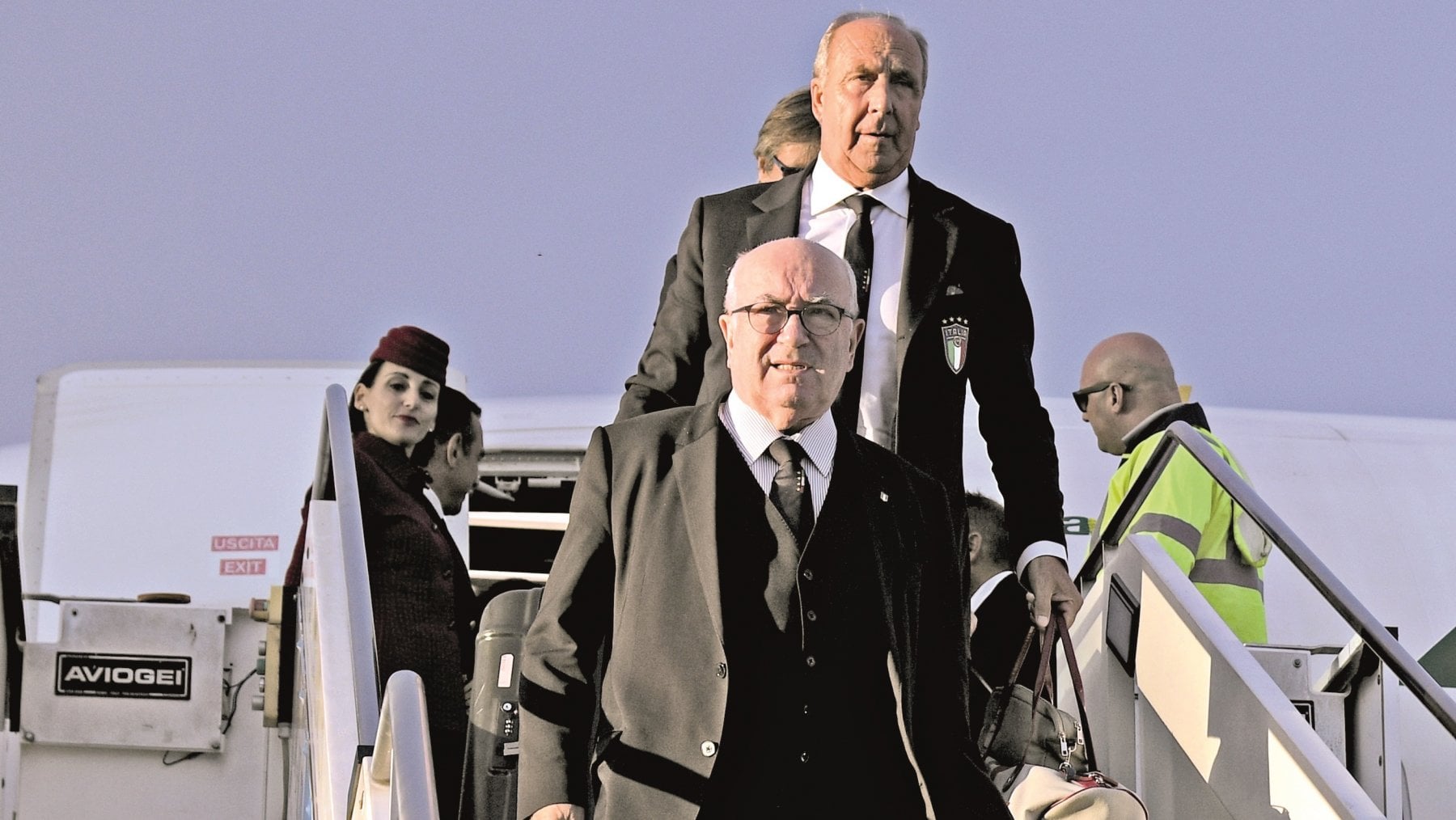 Carlo Tavecchio, 77 anni, nel 2017 con l'ex ct azzurro Gian Piero Ventura, ora 72