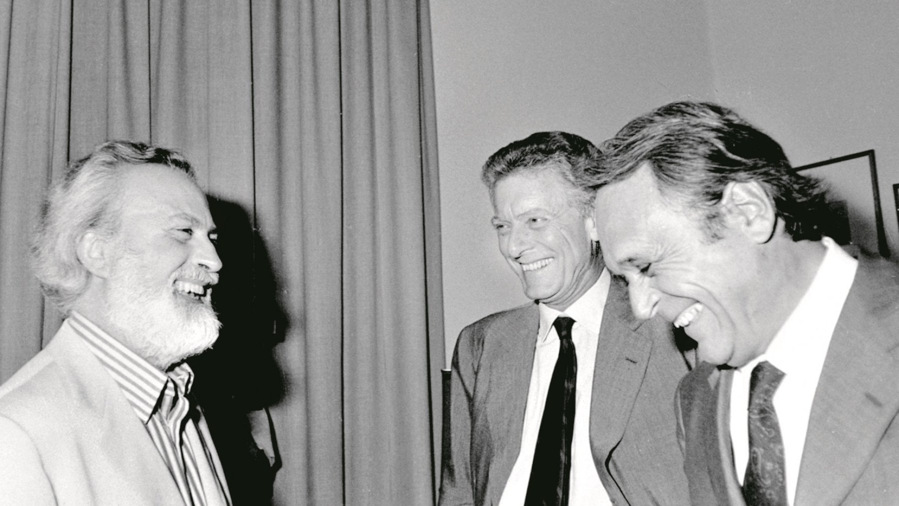 Eugenio Scalfari con Carlo Caracciolo e Mario Formenton