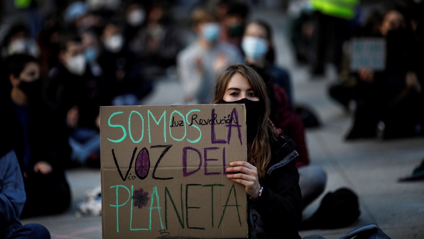In piazza per il clima a Madrid, Spagna