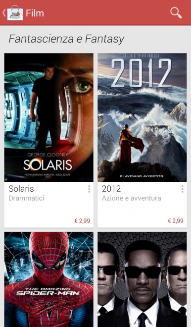 Google, anche il cinema sul Play Store