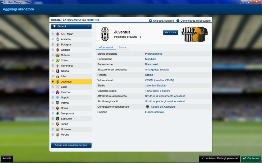 Football Manager 2014 tra allenatori e mercato