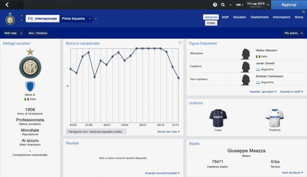 Football Manager 2014 tra allenatori e mercato