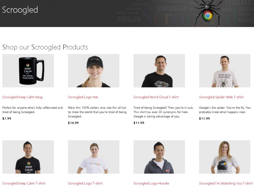 Microsoft contro Google, le t-shirt online